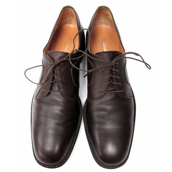 Salvatore Ferragamo Studio men\'s size 11.5 B Brown leather oxfords main image 10